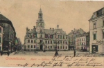 08451 Crimmitschau Markt und Rathaus gebr. ca. 1900