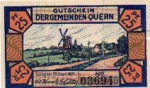 24972 Quern city emergency money 25 Pfennige windmill 1921