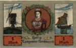 25863 Hallig Langeness-Nordmarsch city emergency money 1 mark windmill 1921