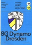 FC Carl Zeiss Jena - SG Dynamo Dresden 27.8.1983 Fußballprogramm DDR Oberliga