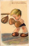 Boxing humor artist card o 14.8.1942