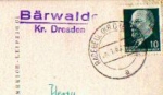 02999 Barwalde District Dresden Country postmark o January 28, 1963 on rose card