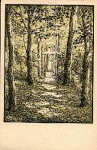 08289 Schneeberg Lebensweg Friedhof Künstlerkarte E. W. Eiland  *ca. 1930