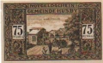 24975 Husby city emergency money 75 pfennigs passport revision on the street 1921