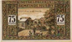 24975 Husby city emergency money 75 pfennigs 