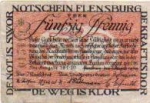 Flensburg city emergency money 50 pfennigs 1921
