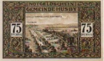 24975 Husby city emergency money 75 pfennigs smuggling Flensburg railway 1921