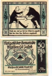 08132 Muelsen city emergency money 50 pfennigs drunkenness No. 2 1921