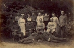 Lazarett verwundete Deutsche Soldaten 1. WK. Echtfoto *ca.1915