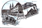 Chemnitz Farblitho Staatsbahnhof *ca.1900