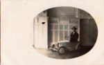 Child with pedal car real photo used. November 15, 1927