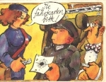 German soldier humor card ticket inspector o 7.9.1985