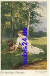 Woman with dog artist card Mailick no. Series 4263/5 * around 1920