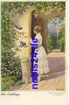 Woman with pigeons artist card Mailick series 4263/2 * around 1920