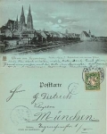 Regensburg moonlight card o 13.9.1898