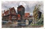 Nuremberg Henkersteg artist card Heinrich Kley *ca. 1920