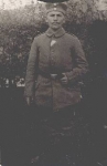 German soldier in uniform with cigar WWI. real photo *approx. 1915
