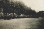 Military WW1 troop deployment Soldiers with guns real photo *ca. 1915