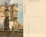 Coburg Fountain Steingasse artist card *ca.1910