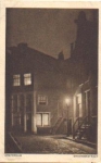 Amsterdam Driehoekstraat moonlight card *approx. 1920