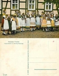 Hessian traditional costumes Hessen girls on Sunday * around 1910