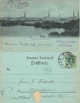 Hamburg Alster shore Modschein card o 9.8.1896