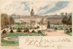Karlsruhe Residenz-Schloss Künstlerkarte Heinrich Kley o 5.6.1899