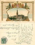 Hamburg Town Hall embossed litho o27.12.1914