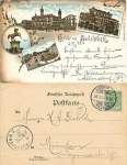 Hannover Theater Litho Theater o 26.2.1898 Postman stamp 236