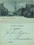 21335 Luneburg Am Sande Moonlight card used. ca.1900