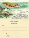 27498 Helgoland Litho Dampfer Cobra gebr. ca.1897