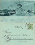 Kiel S.M.Y. Hohenzollern moonlight card o July 26, 1898