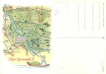 Lübbenau Ober-Spreewald I map postcard artist card kanis * around 1971