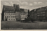 Freiberg i.Sa. Obermarkt with fountain monument car * approx. 1950