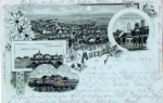08209 Auerbach Vogtland moonlight litho o November 16, 1899 railway post Zwickau - Oelsbrunn train no. 2159