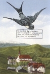 St. Corona swallow card with saying * around 1940