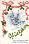 Dove with letter greeting card gebr. circa 1920
