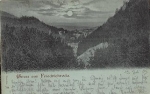 99894 Friedrichroda moonlight card used. circa 1900