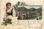 99894 Friedrichroda greeting from ...embossed card with costume o 3.7.1901
