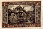 Eisenach, Städtenotgeld, Wert 50 Pfennige, Wartburg, Vorhof und Torfahrt, 1921