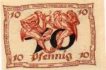 99310 Arnstadt, city emergency money, worth 10 pfennigs, slide on the gallows, 1921
