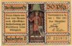 99734 Nordhausen city emergency money 50 pfennigs "Der Roland" 1921