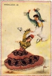 Traditional costumes, Spain, embroidered card, Region Andalucia, * ca.1920