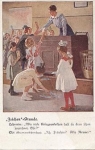 School drawing lesson, Patriotika war loan artist card B. W., * ca. 1920