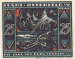 46197 Osterfeld, Städtenotgeld, Wert 25 Pfennige, Sage von Burg Vondern, Nr. 2, 1921