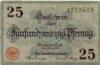 Osnabruck city emergency money worth 25 pfennigs 1917