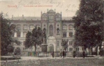 Rostock University with Blucher monument o 24.7.1917
