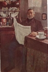39539 Havelberg newspaper reader artist card Franz Elchhorst o 26.6.1917