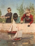 Children with a sailing boat * 1962