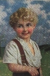 Children, boy artist card Heinz, * approx. 1940